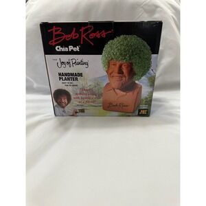 Bob Ross Chia Pet Handmade‎ Planter The Joy of Painting New in Box